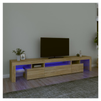 vidaXL TV skříňka s LED osvětlením dub sonoma 215x36,5x40 cm