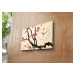 Wallity 2 dílné dekorativní nástěnné hodiny Tree krémovo-růžové