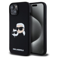 Karl Lagerfeld Liquid Silicone Double Heads Magsafe zadní kryt iPhone 15 Pro Max černý