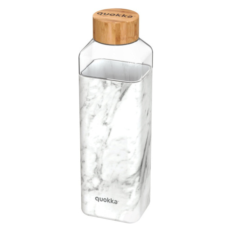 QUOKKA - STORM Skleněná láhev se silikonovým povrchem MARBLE, 700ml, 40020