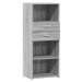 vidaXL Skříň highboard šedá sonoma 50 x 42,5 x 124 cm kompozitní dřevo