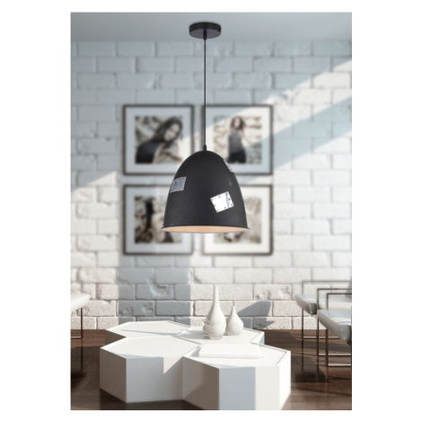 Závěsná stropní lampa 1X60W E27 černá + chrom PATCH CANDELLUX