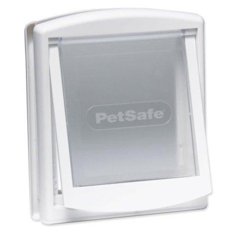 Dvířka PetSafe plastová s transparentním flapem bílá, výřez 18,5x15,8cm