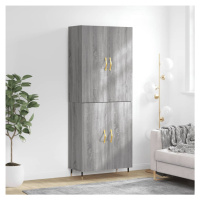 vidaXL Skříň highboard šedá sonoma 69,5 x 34 x 180 cm kompozitní dřevo