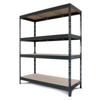 AR Shelving Vysokozátěžový regál se 4 policemi Rivet, 180 x 180 x 60 cm