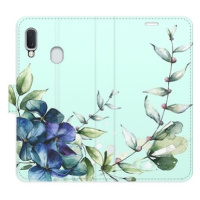 iSaprio flip pouzdro Blue Flowers pro Samsung Galaxy A20e