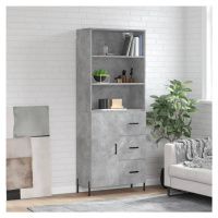 vidaXL Skříň highboard betonově šedá 69,5x34x180 cm kompozitní dřevo