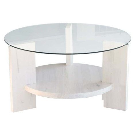 Bílý kulatý konferenční stolek ø 75 cm Mondo – Neostill