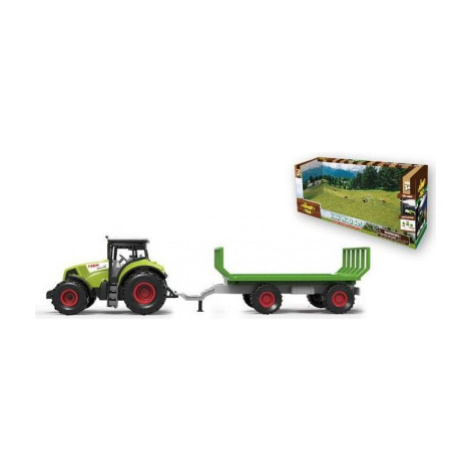 Traktor s přívěsem, se zvukem a světlem, 12,5 x 34,5 cm