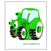 Dětský odpadkový koš traktor zelený