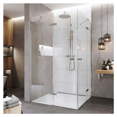 Mereo Sprchový kout, Novea, obdélník, pantový, 120x100 cm, chrom ALU, sklo Čiré CK10416ZVR