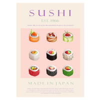 Ilustrace Sushi Est. 1966, Rikke Londager Boisen, 30 × 40 cm