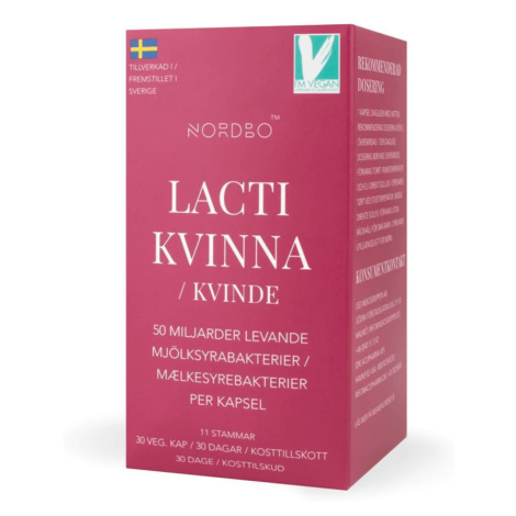 Nordbo Lacti Kvinna (Probiotika pro ženy) 30 kapslí