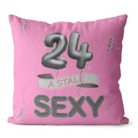 Impar polštář růžový Stále sexy věk 24