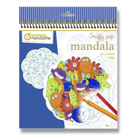 Omalovánky Avenue Mandarine Graffy Pop Mandala Příšerky