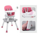 Dětská jídelní židlička 6v1 růžová