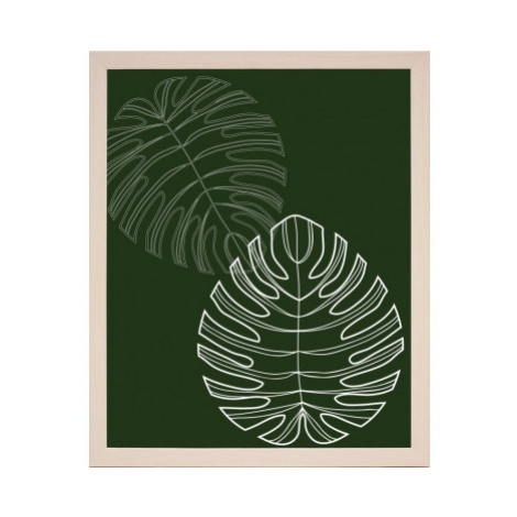 Rámovaný obraz Tropické listy, 24x30 cm Asko