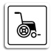 Accept Piktogram "invalidní vozík" (80 × 80 mm) (bílá tabulka - černý tisk)