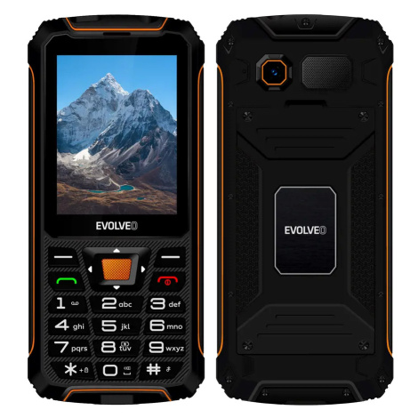 EVOLVEO StrongPhone Z6, IP68 odolný Dual SIM telefon, 2,8"LCD, 4000mAh, Powerbanka, černo-oranžo