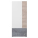 Meblar Šatní skříň SIGMA SI3 Meblar 80/190/50 Barva: bily-lux-dub-beton