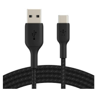 Belkin BOOST Charge Braided USB-C/USB-A odolný kabel, 3m, černý