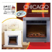 Elektrický LED vestavný krb Igotherm Chicago Classic Fire 54273 s ventilátorem / krbové topení /