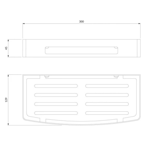 OMNIRES UNI košík do sprchy, 30 x 5 x 13 cm grafit /GR/ UN10331GR