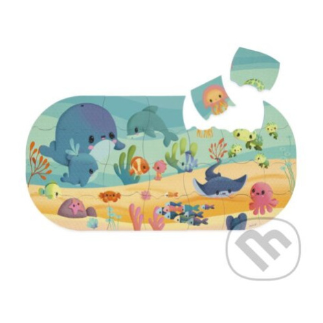 Morské zvieratká (Janod Hračka do vody mäkké puzzle) - puzzle z kategorie Maxi dílky