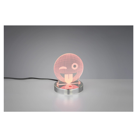 Stolní LED lampa Smiley chromová 1bodová 3,2 W Reality