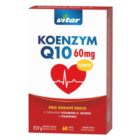 Vitar Koenzym Q10 60 mg + Selen + vitamin E + thiamin 60 kapslí Vitar Veteriane