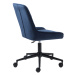 Furniria Designová kancelářská židle Dana modrý samet