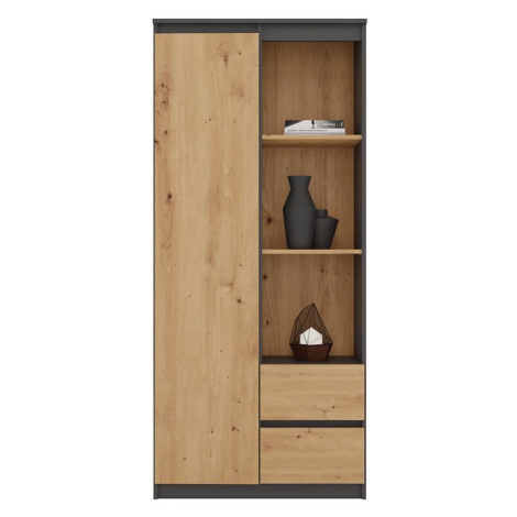 Regál kancelářská Rs-80 Bily antracit/artisan BAUMAX