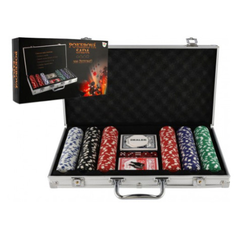 Poker sada 300 ks + karty + kostky v hliníkovém kufříku Teddies