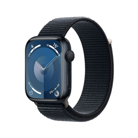 Apple Watch Series 9 45mm Temně inkoustový hliník s temně inkoustovým sportovním řemínkem