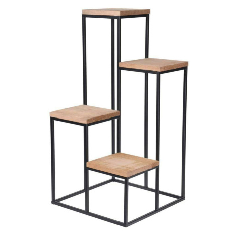 ProGarden Stojan na květiny ALFA 34 cm černý/hnědý