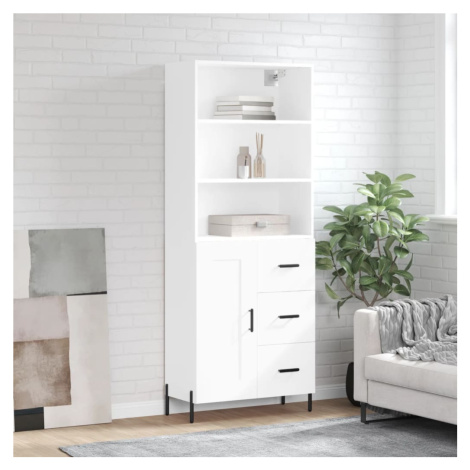 vidaXL Skříň highboard bílá 69,5 x 34 x 180 cm kompozitní dřevo