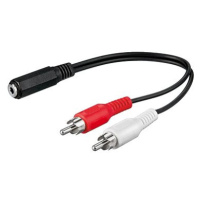 PremiumCord Kabel Jack 3.5mm-2xCINCH F/M 20cm