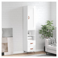 vidaXL Skříň highboard bílá s vysokým leskem 34,5x34x180 cm kompozit