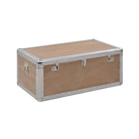 Úložný box z masivního jedlového dřeva 91 x 52 x 40 cm hnědý SHUMEE
