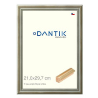 DANTIK rámeček 21 × 29,7, Y-ka oranžový linka sklo čiré