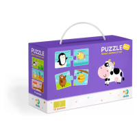Puzzle Duo Co jedí zvířátka -12x2 dílků