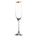 Sklenice na šampaňské s pozlaceným okrajem 210 ml - Premium Glas Crystal