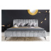 LuxD Designová postel Rotterdam 160 x 200 cm šedý samet