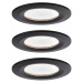 PAULMANN LED vestavné svítidlo Nova kruhové 3x6,5W černá/mat nevýklopné 3-krokové-stmívatelné 3k