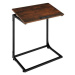 Tectake Odkládací stolek s naklápěcí deskou Ruston 55×35×66,5cm, Industrial tmavé dřevo
