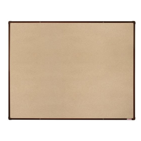 BoardOK Tabule s textilním povrchem 120 × 90 cm, hnědý rám