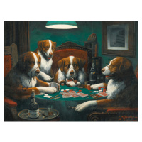 Obrazová reprodukce Poker Game, C. M. Coolidge, 40 × 30 cm