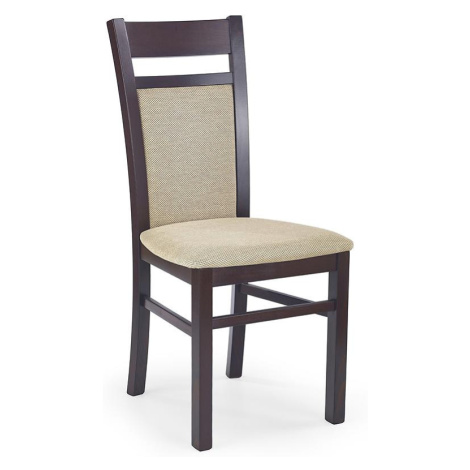 Židle Gerard 2 dřevo/látka tmavý ořech/torent béžová BAUMAX