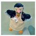 Plyšový tučniak na bábkové divadlo Pinguin Hand Puppet Doudou et Compagnie modrý 25 cm od 0 mes 