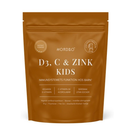 Nordbo Vitamin D3 + C + Zinek Kids 53 g